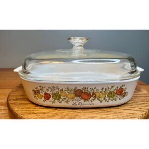 Corning Ware Le Romarin Spice Of Life A-10-B Casserole Baking Dish/Lid 10x10x2in